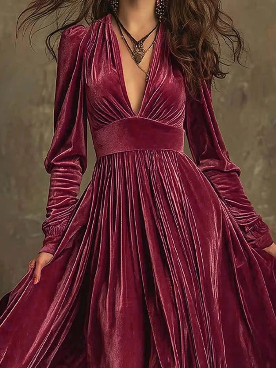 Smoldering Nights Tiered Ruffle Dress - Brick + Boho