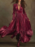 Smoldering Nights Tiered Ruffle Dress - Brick + Boho