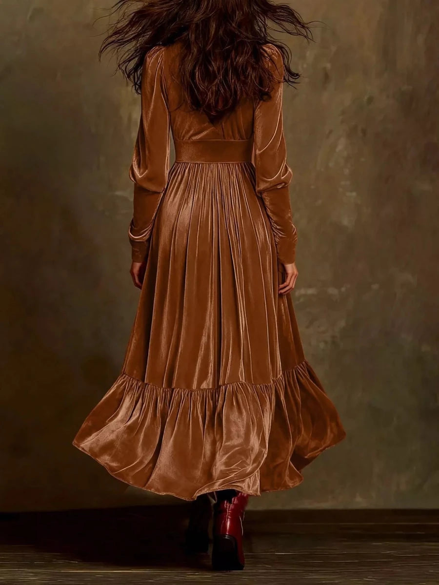 Spicy Route Flowing Maxi - Brick + Boho