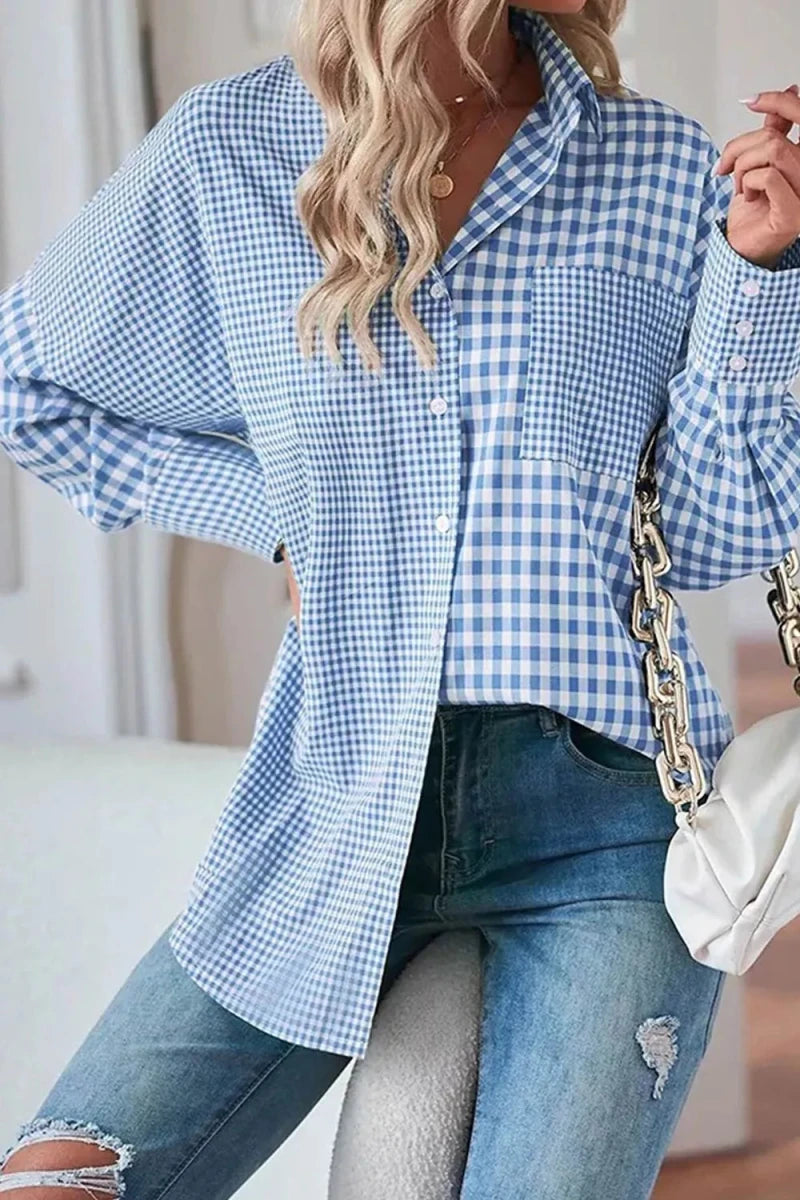 Spire Plaid Button Shirt - Brick + Boho