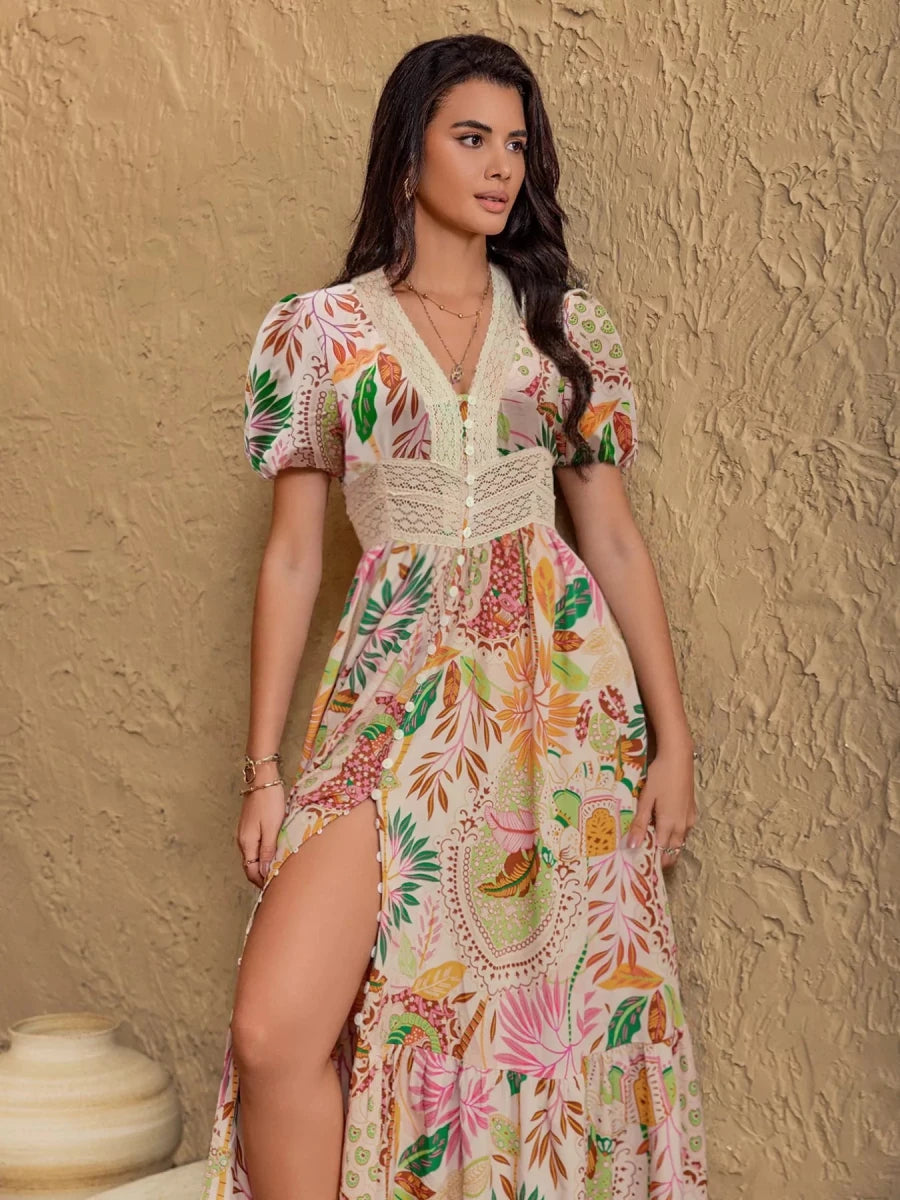 Starman Puff Dress - Brick + Boho