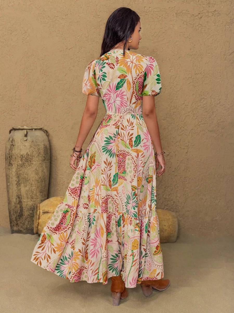 Starman Puff Dress - Brick + Boho