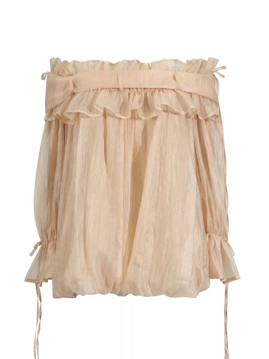 Statuesque Flounce Ruffle - Brick + Boho