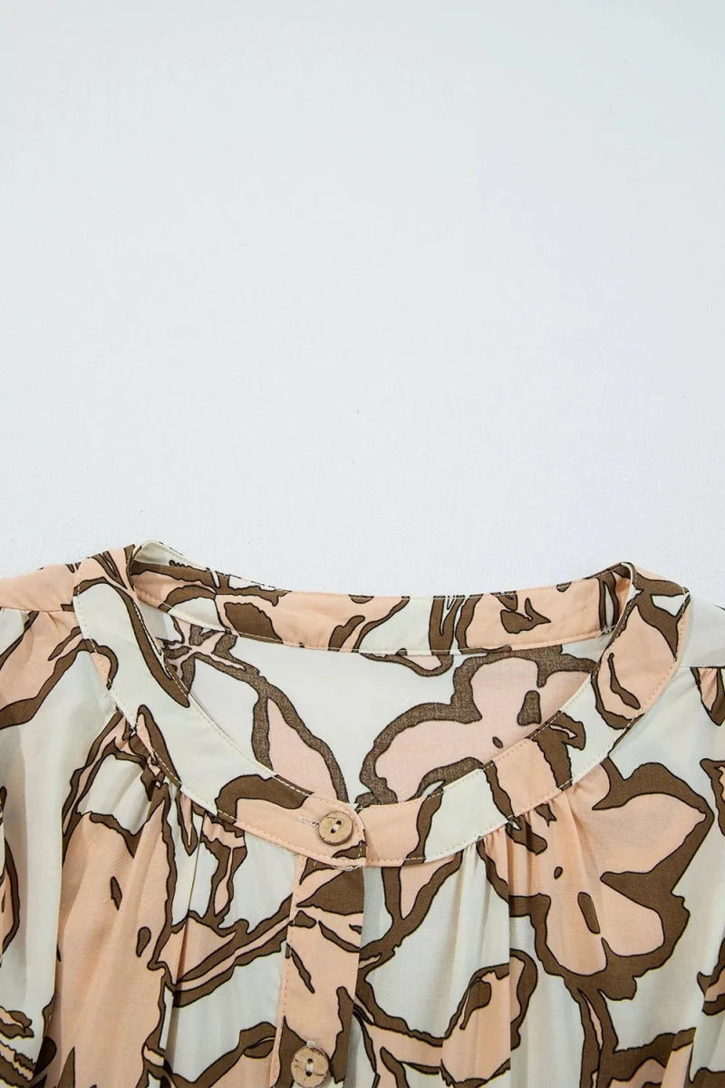 Stereo Cotton Blouse - Brick + Boho