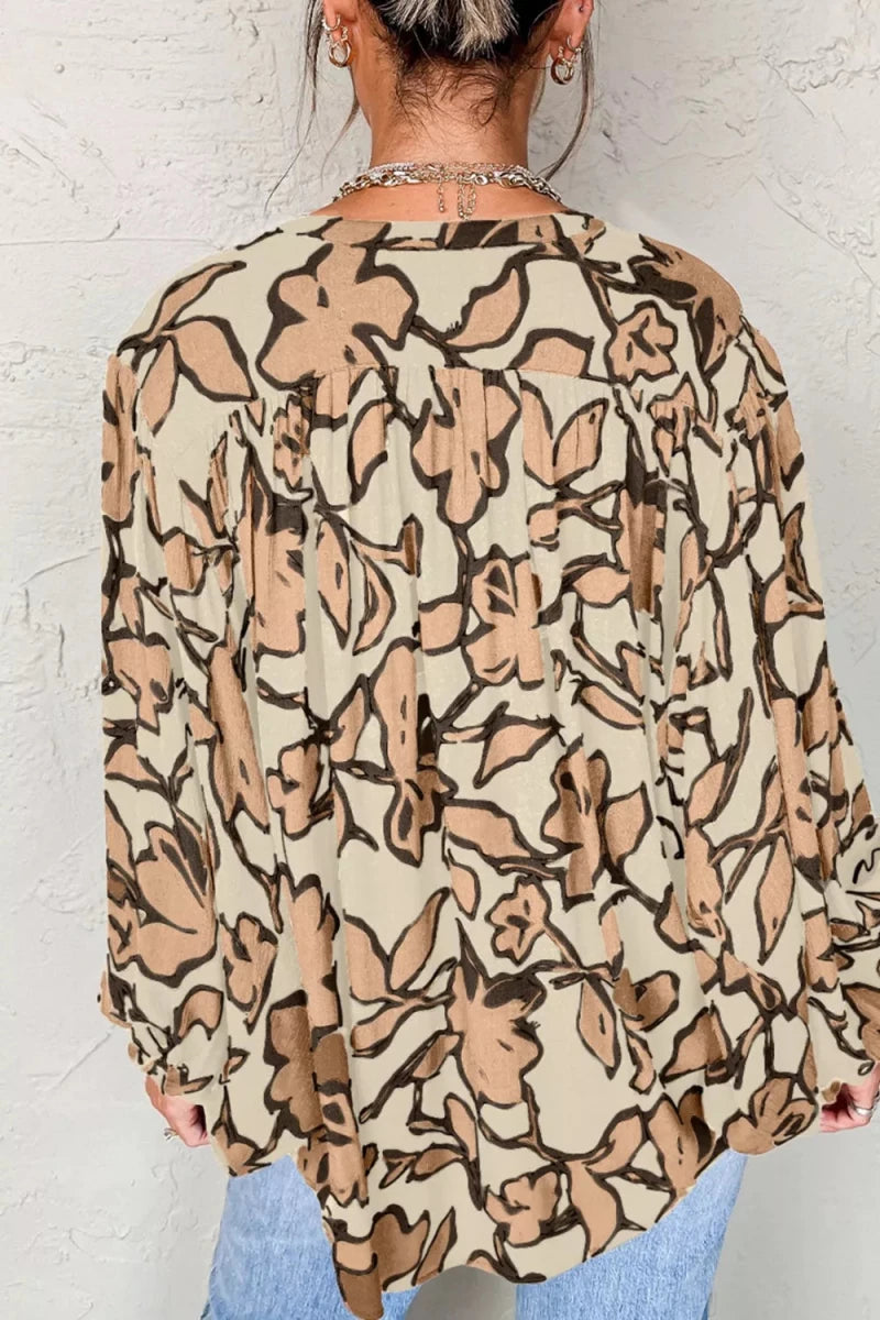 Stereo Cotton Blouse - Brick + Boho
