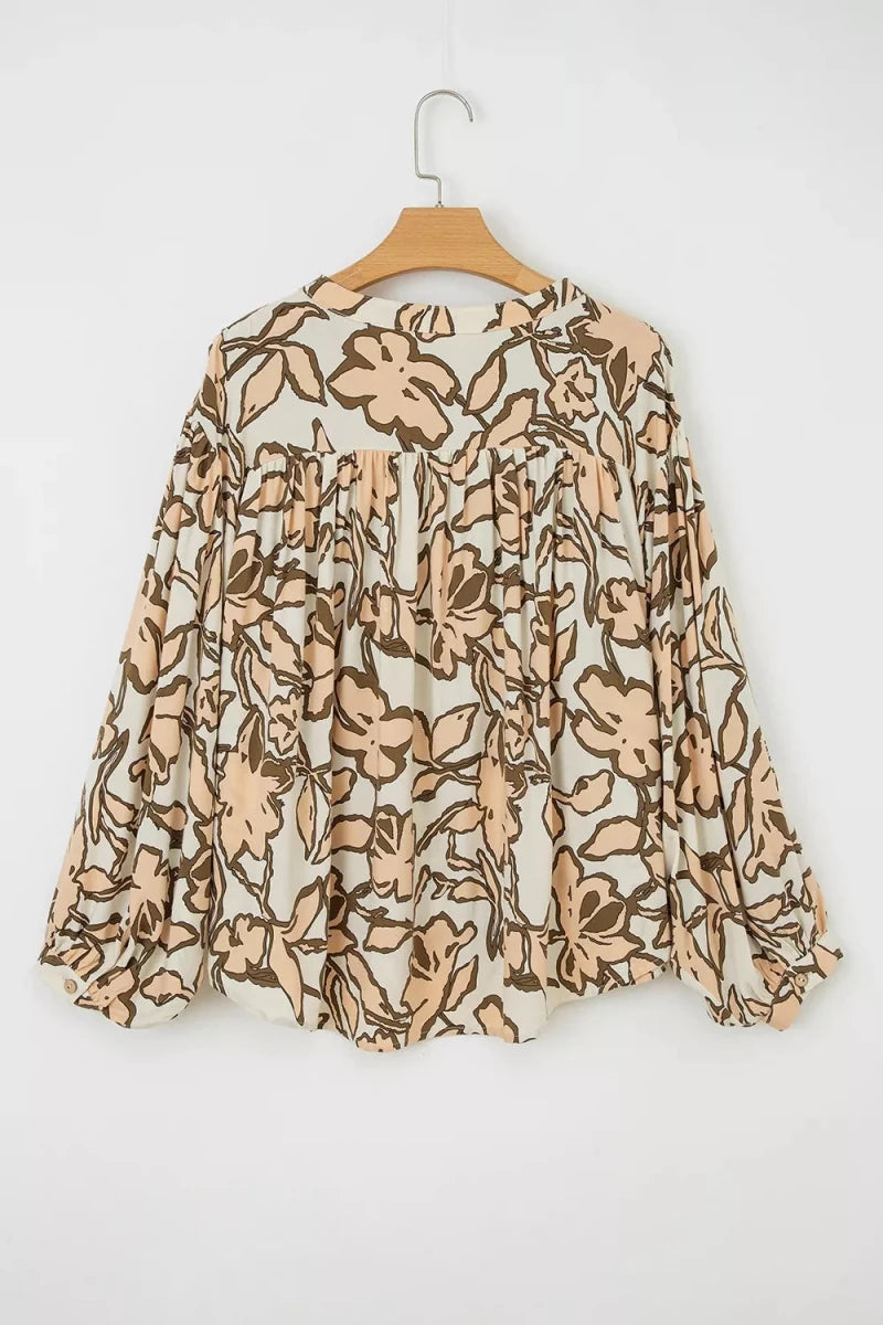 Stereo Cotton Blouse - Brick + Boho