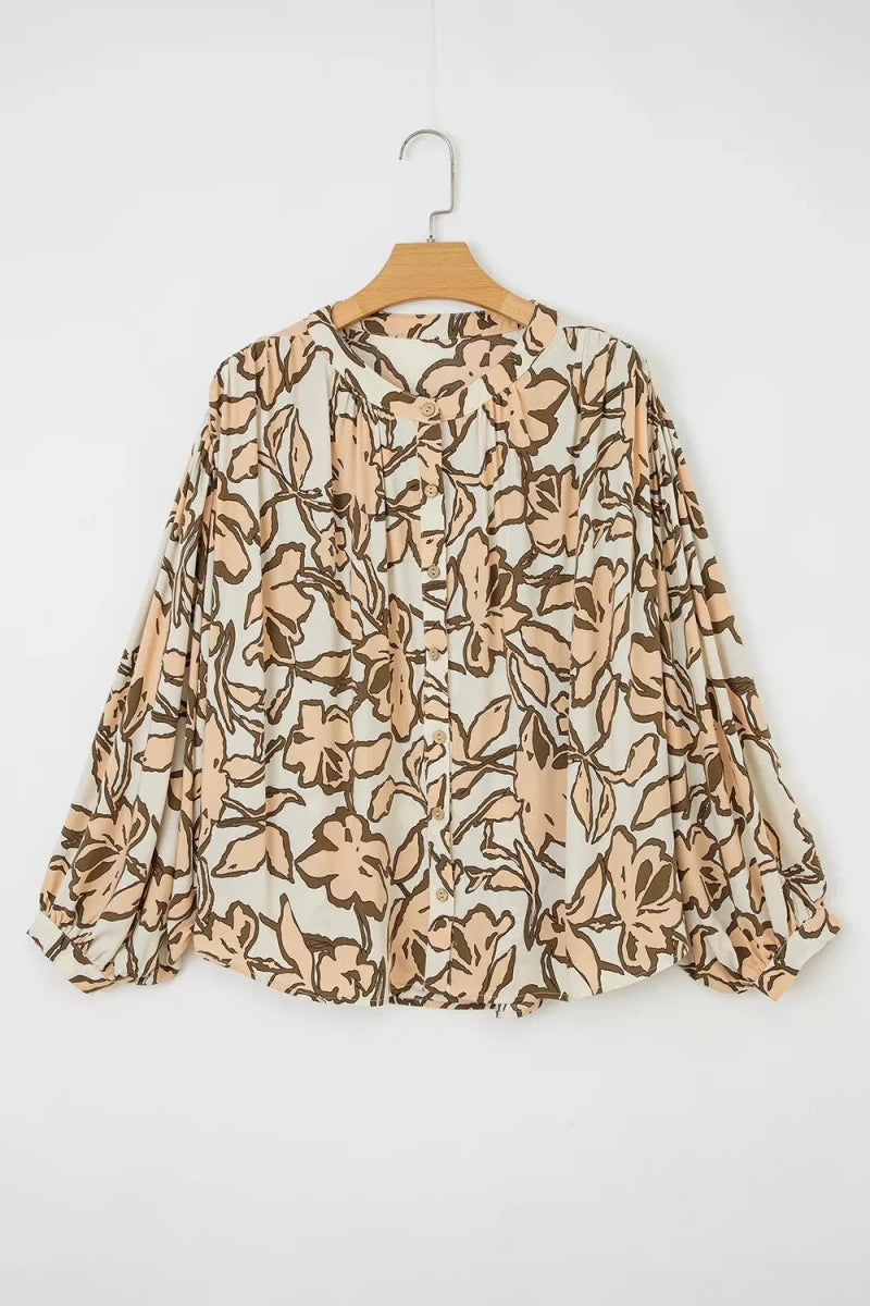 Stereo Cotton Blouse - Brick + Boho