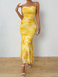 Sun Chaser Fluted Bodycon Dress - Brick + Boho