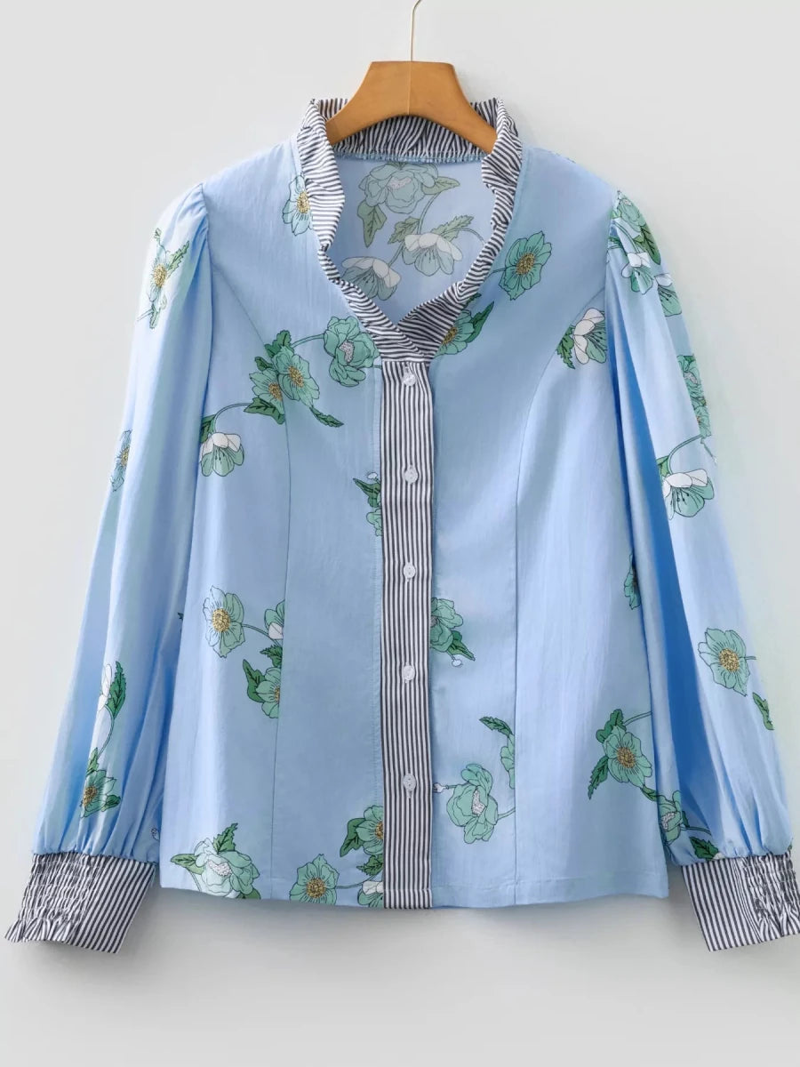 Sunlit Garden Frill Top - Brick + Boho