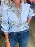 Sunlit Garden Frill Top - Brick + Boho