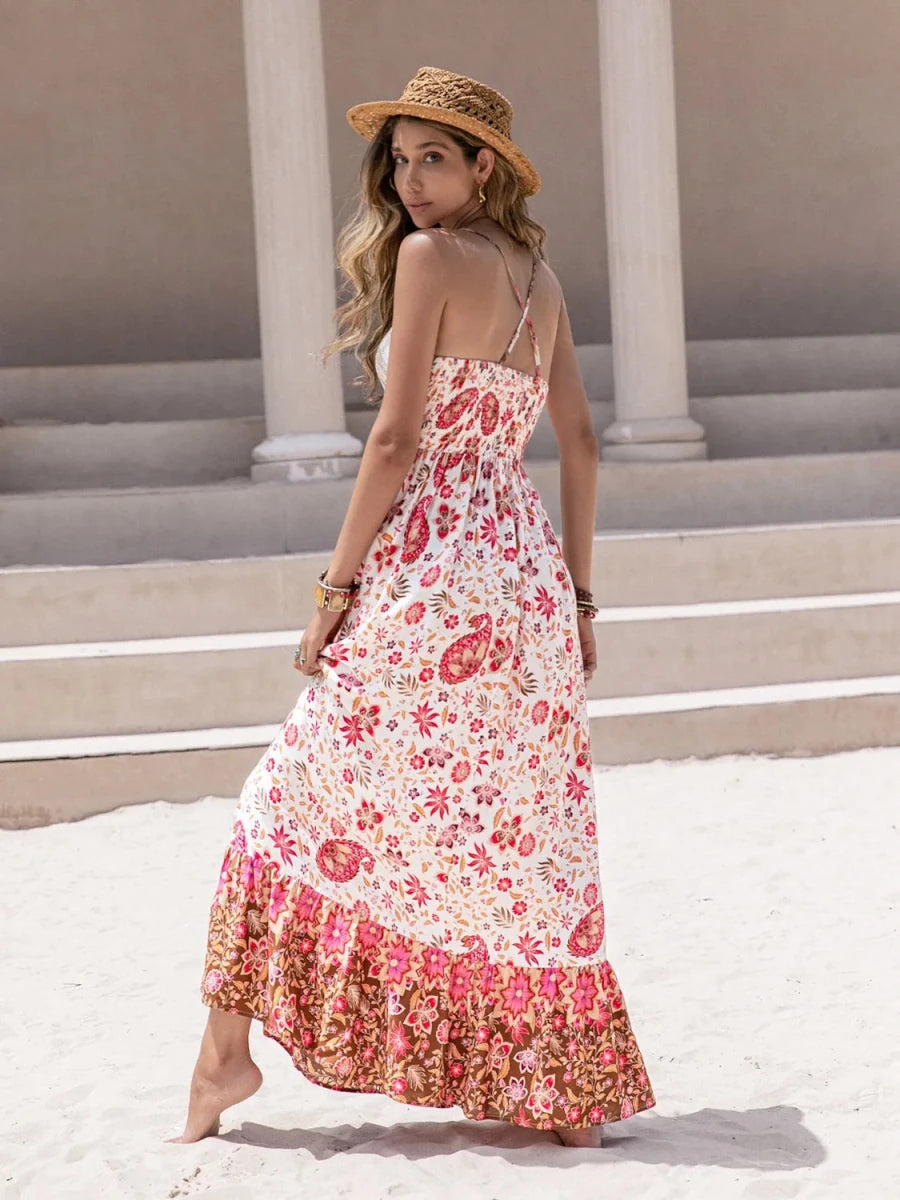 Sunset Crochet Wanderlust Maxi Dress - Brick + Boho