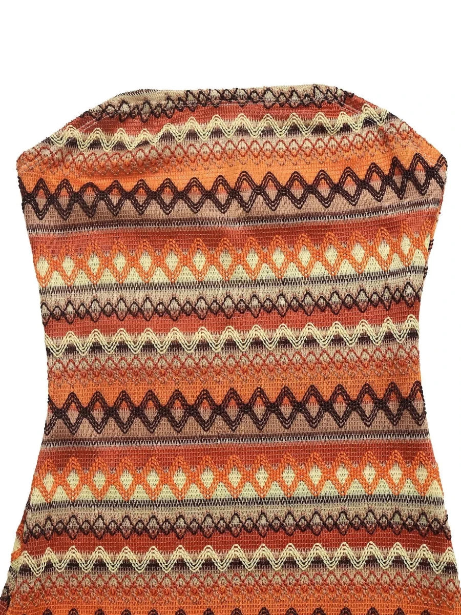 Sunset Horizon Geometric Mini - Brick + Boho