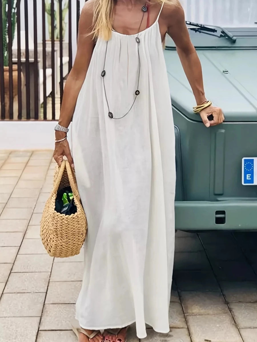 Sunset Wanderer Backless Maxi - Brick + Boho