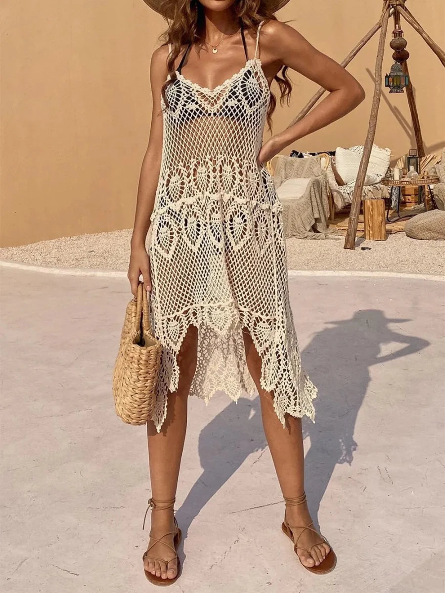 Sunshine Knit Beach Dress - Brick + Boho