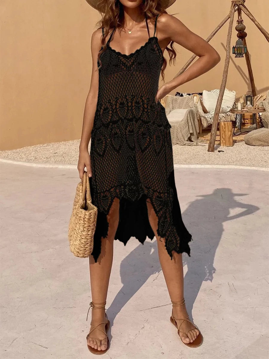 Sunshine Knit Beach Dress - Brick + Boho