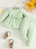 Sweet Ruffle Bow Set - Brick + Boho