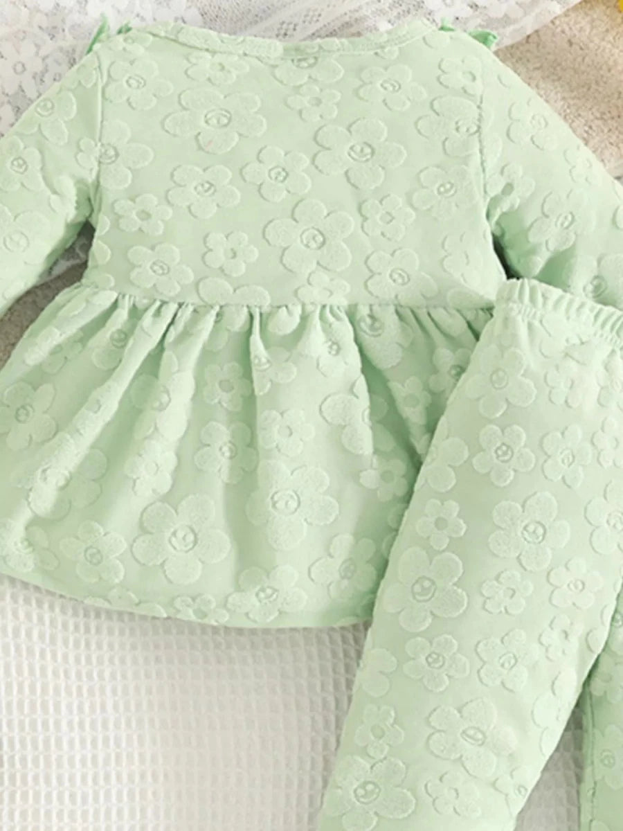 Sweet Ruffle Bow Set - Brick + Boho