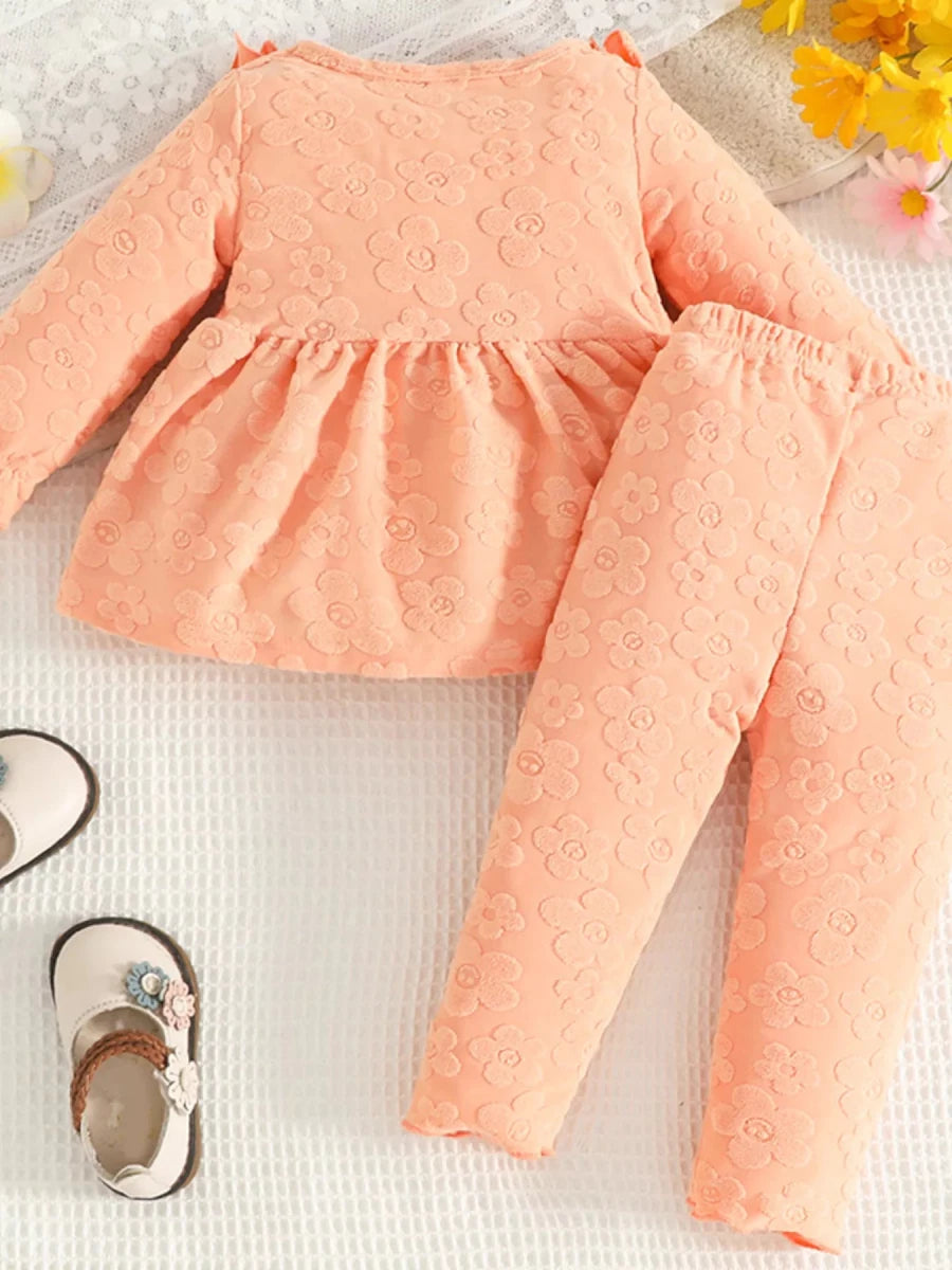 Sweet Ruffle Bow Set - Brick + Boho