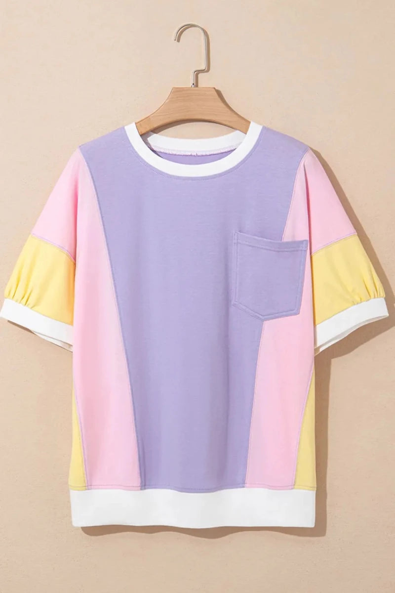 Symmetrical Oversized Tee - Brick + Boho