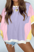 Symmetrical Oversized Tee - Brick + Boho