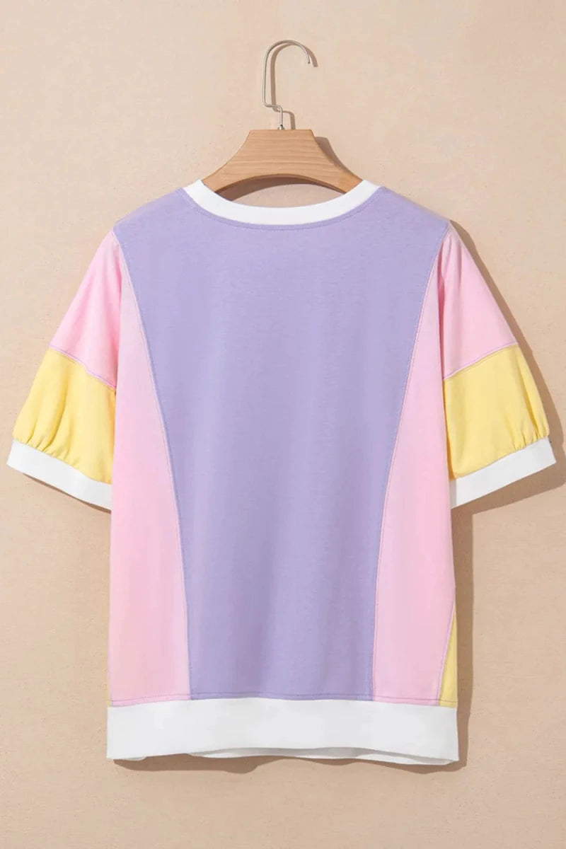 Symmetrical Oversized Tee - Brick + Boho
