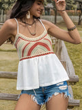 Tapestry Ruffle Cami - Brick + Boho