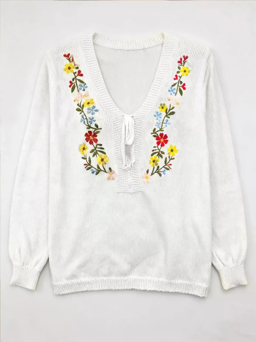 Terrace Embroidered Mesh Top - Brick + Boho