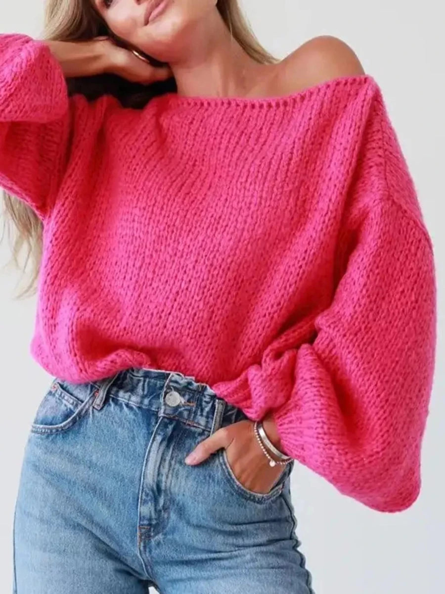 Terracotta Boat Neck Knit - Brick + Boho