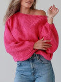 Terracotta Boat Neck Knit - Brick + Boho