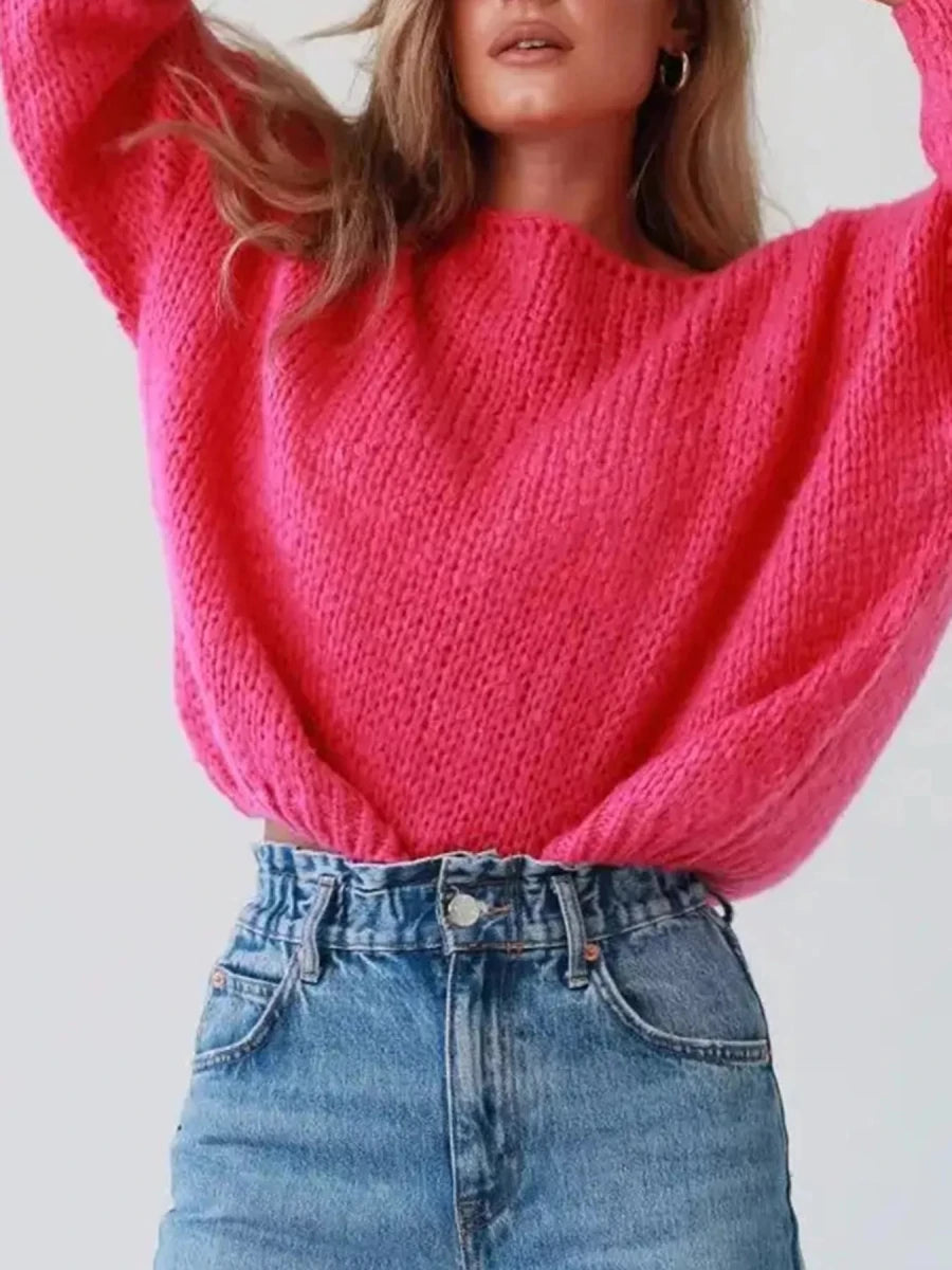 Terracotta Boat Neck Knit - Brick + Boho