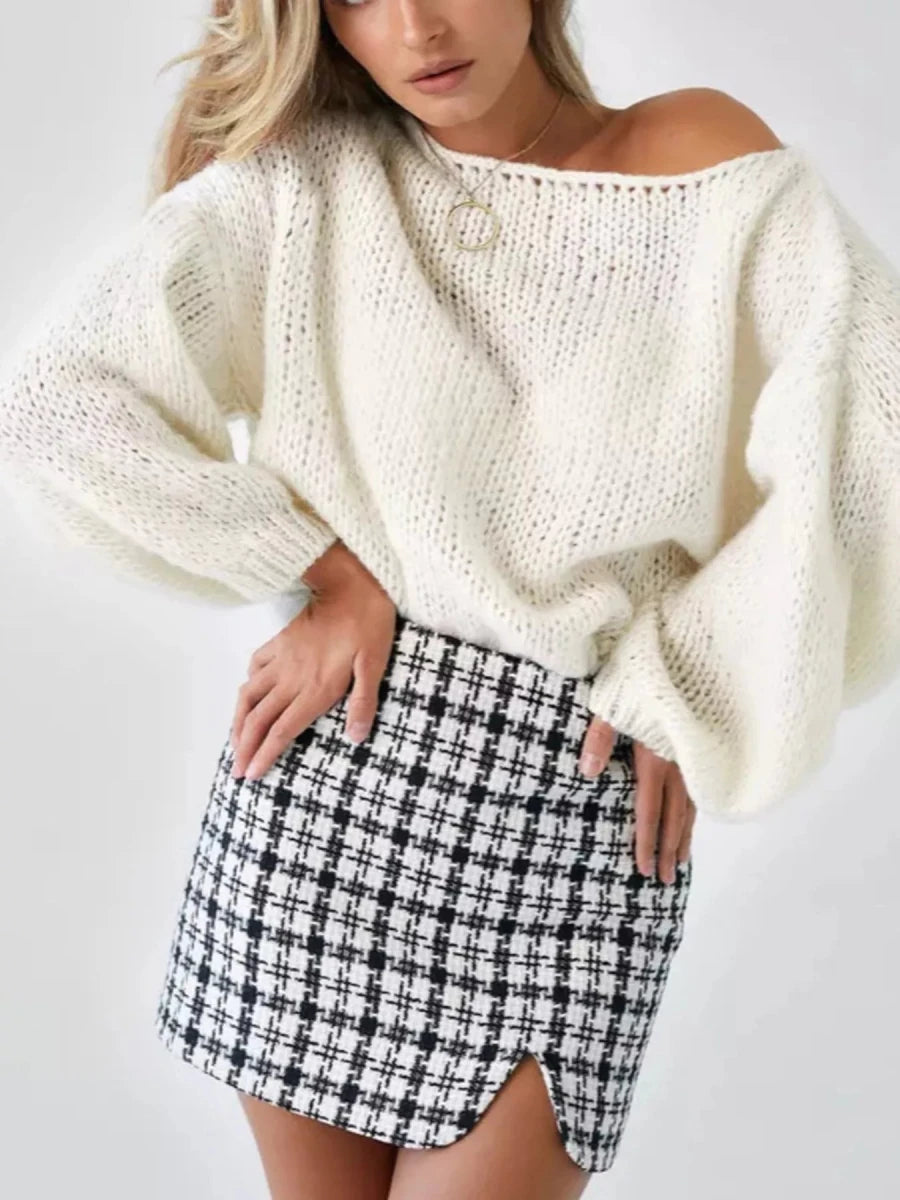 Terracotta Boat Neck Knit - Brick + Boho