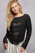 Textural Lace Blouse - Brick + Boho