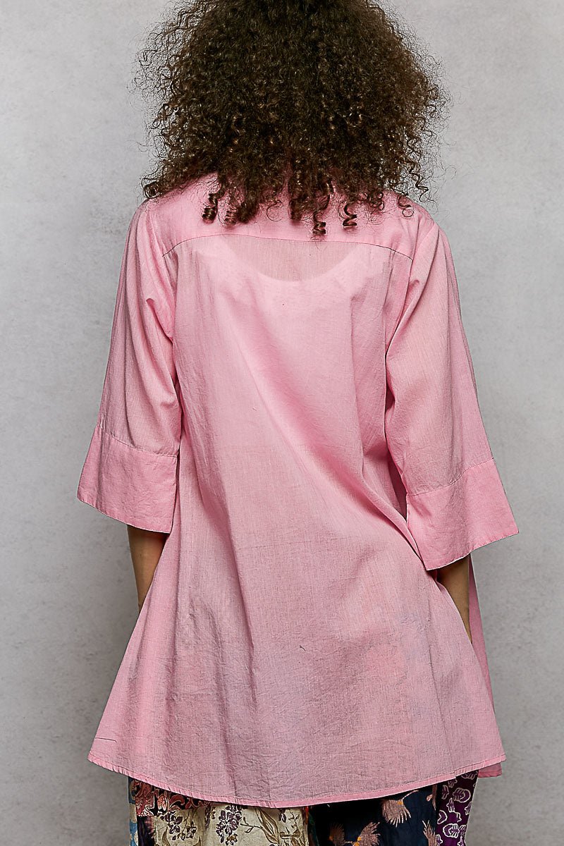 Trailing Blooms Cotton Blouse - Brick + Boho