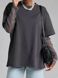 Tulum Embroidered Mesh Tee - Brick + Boho