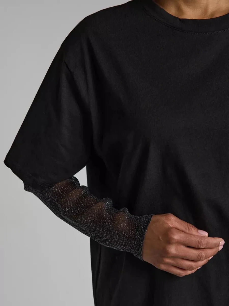 Tulum Embroidered Mesh Tee - Brick + Boho