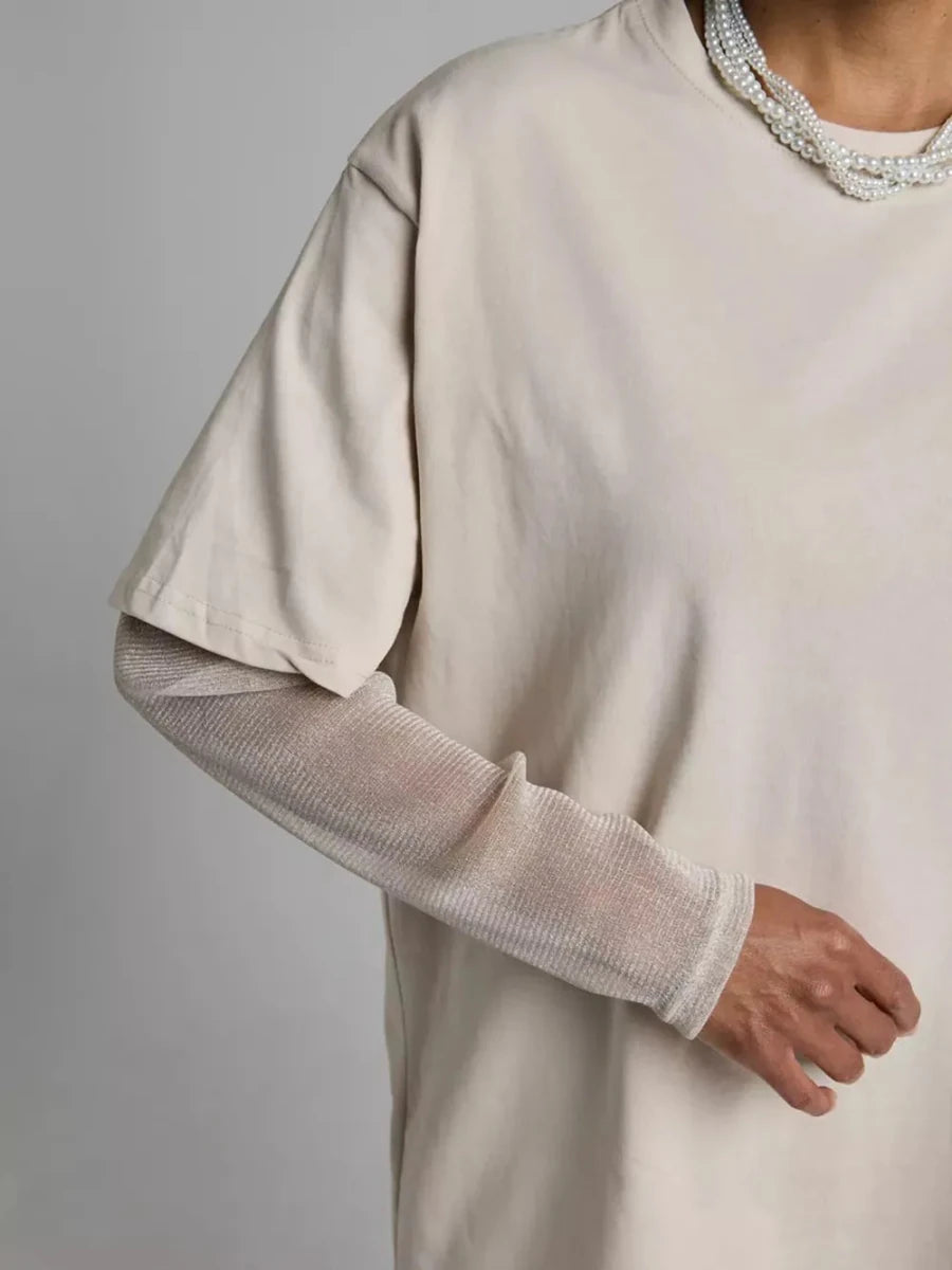 Tulum Embroidered Mesh Tee - Brick + Boho