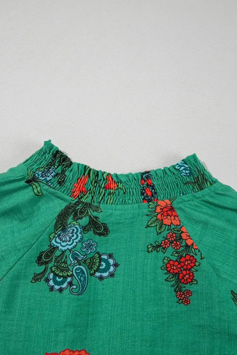 Tundra Frill Blouse - Brick + Boho