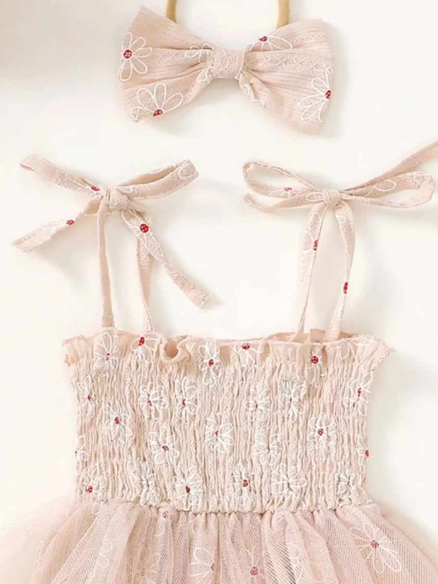Twinkle Tulle Baby Romper - Brick + Boho