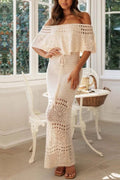 Unbound Spirit Crochet Maxi - Brick + Boho