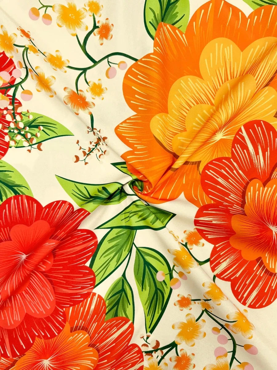 Vivid Bloom V - Neck Maxi - Brick + Boho