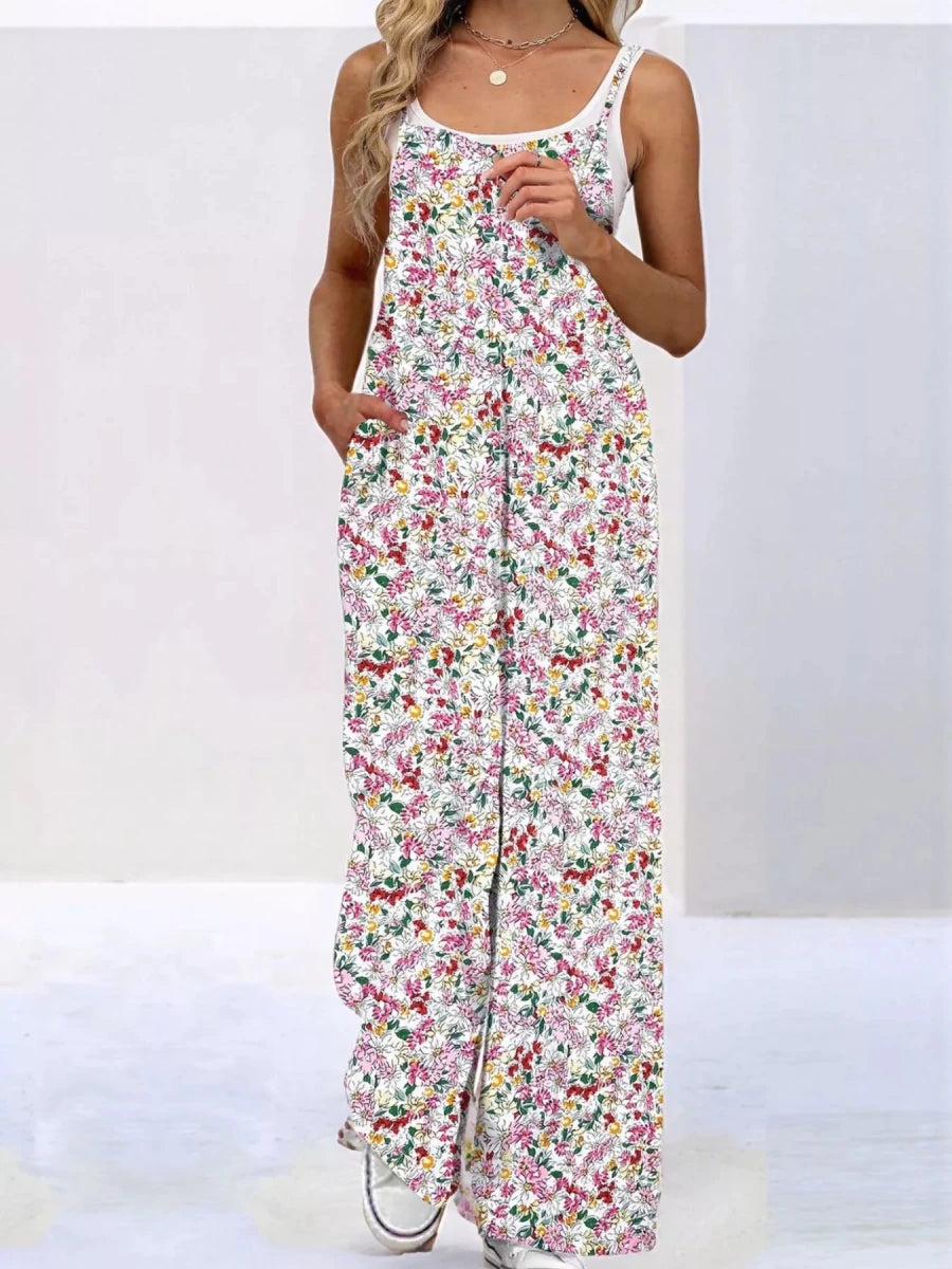 Wandering Blooms Wide - Leg Jumpsuit - Brick + Boho