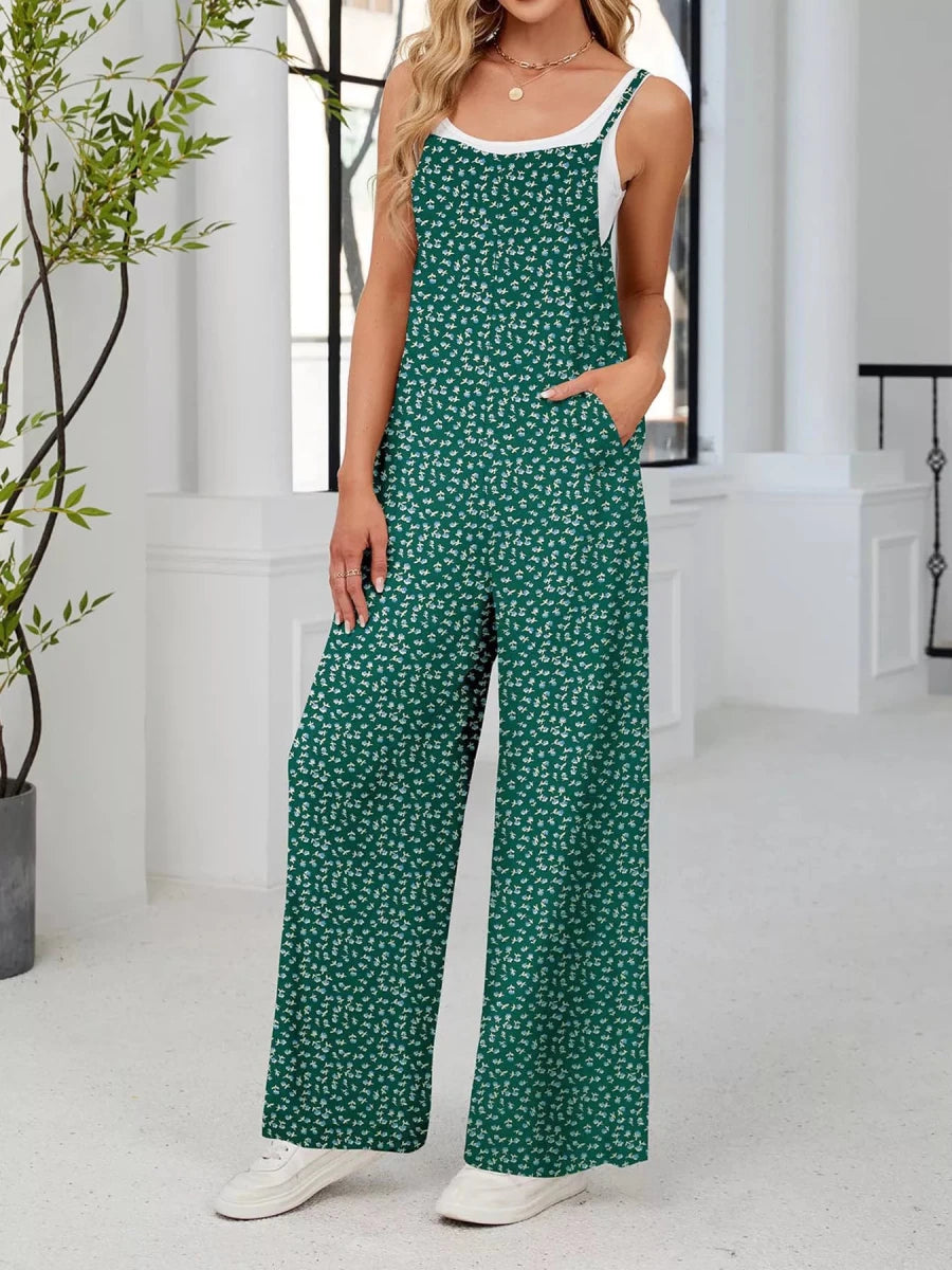 Wandering Blooms Wide - Leg Jumpsuit - Brick + Boho