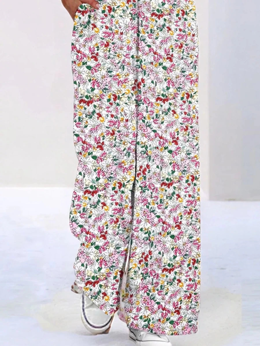 Wandering Blooms Wide - Leg Jumpsuit - Brick + Boho