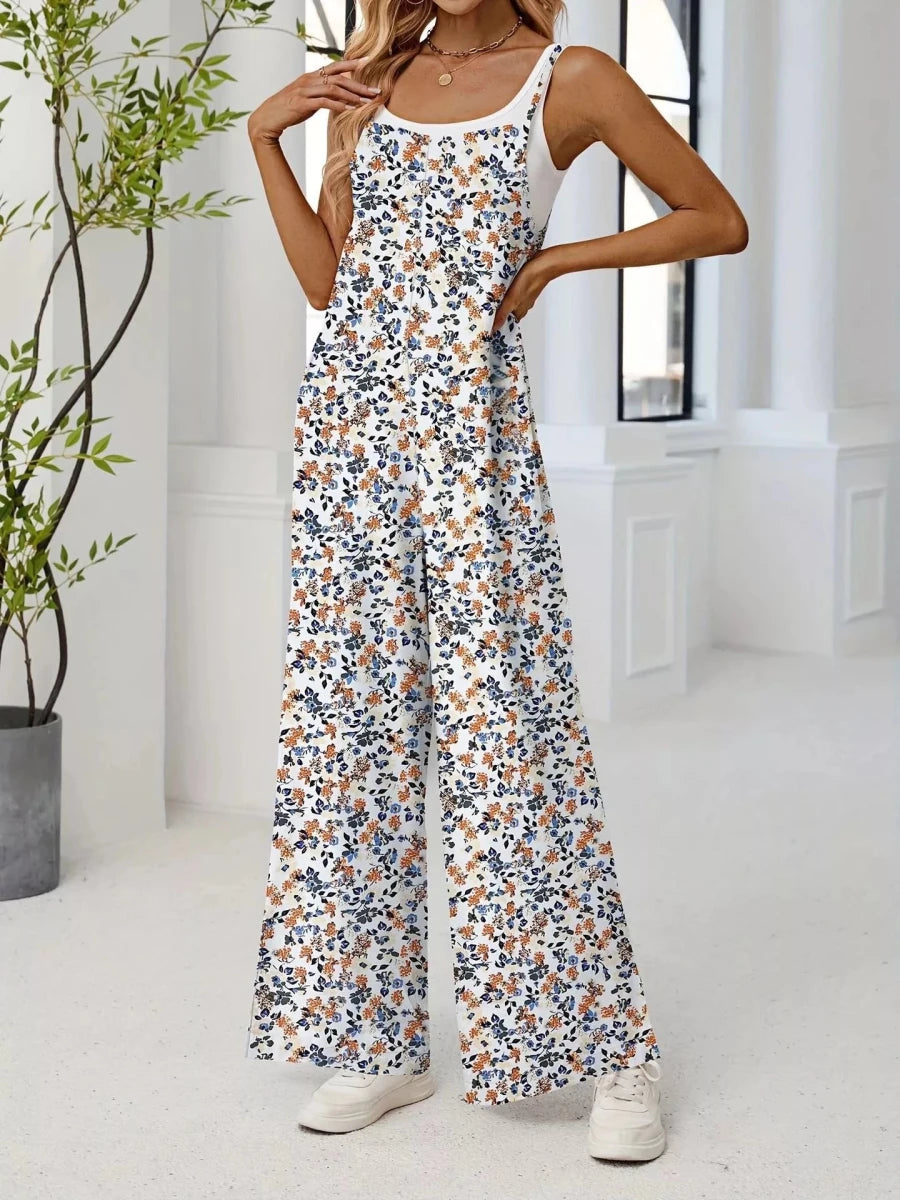 Wandering Blooms Wide - Leg Jumpsuit - Brick + Boho