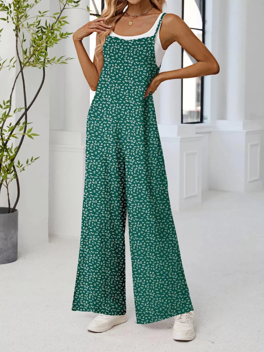 Wandering Blooms Wide - Leg Jumpsuit - Brick + Boho