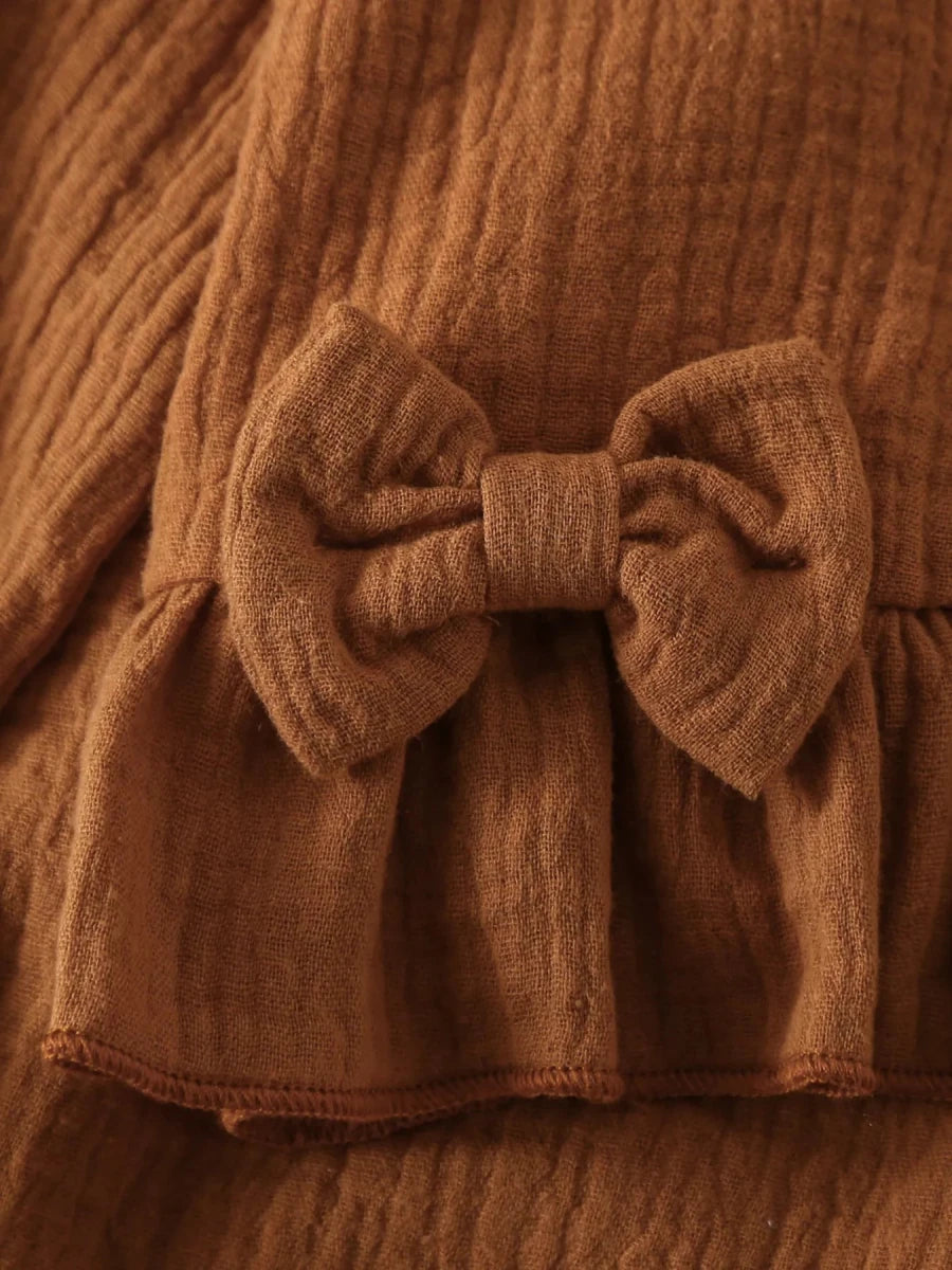 Wanderlust Ruffled Bow Set - Brick + Boho