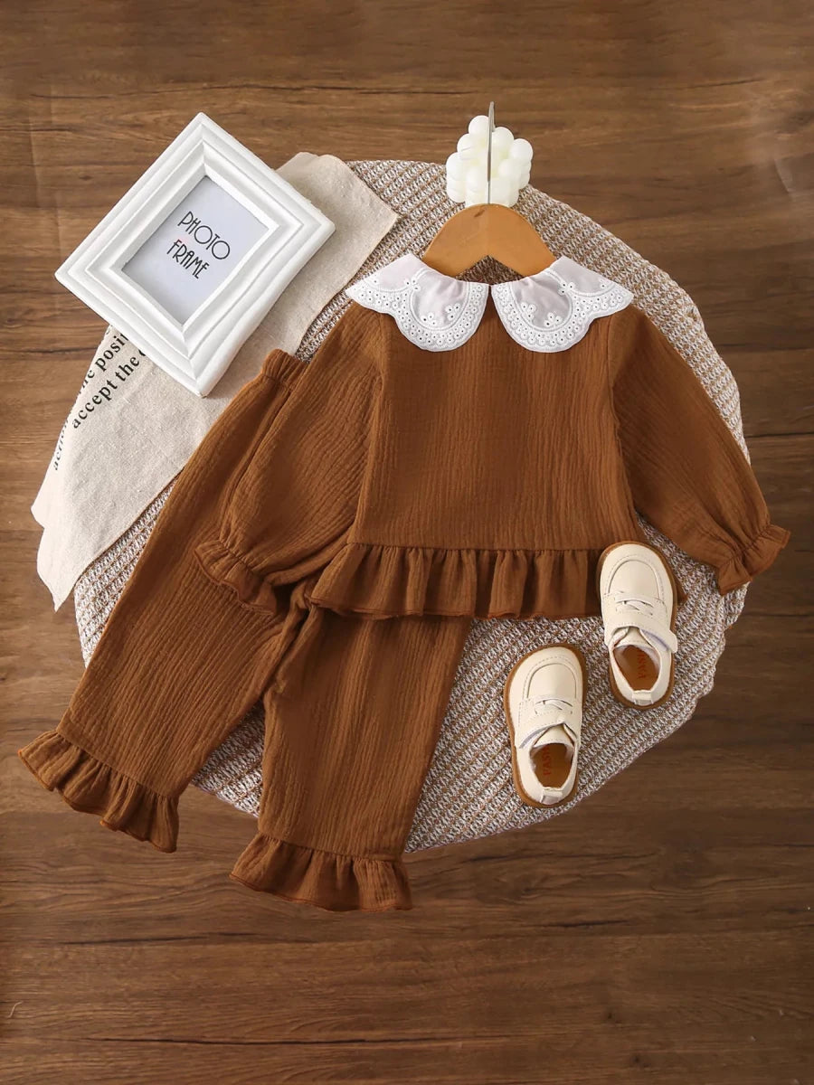 Wanderlust Ruffled Bow Set - Brick + Boho