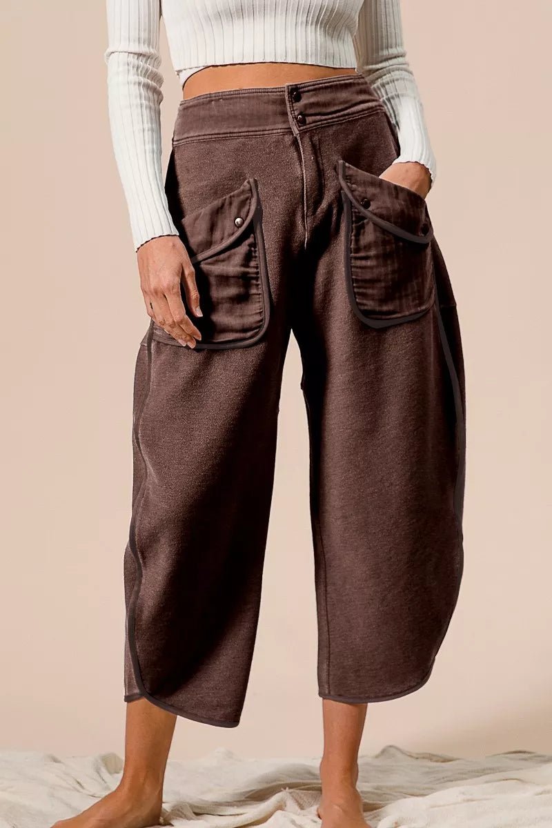 Washed Terry Lounge Pants - Brick + Boho