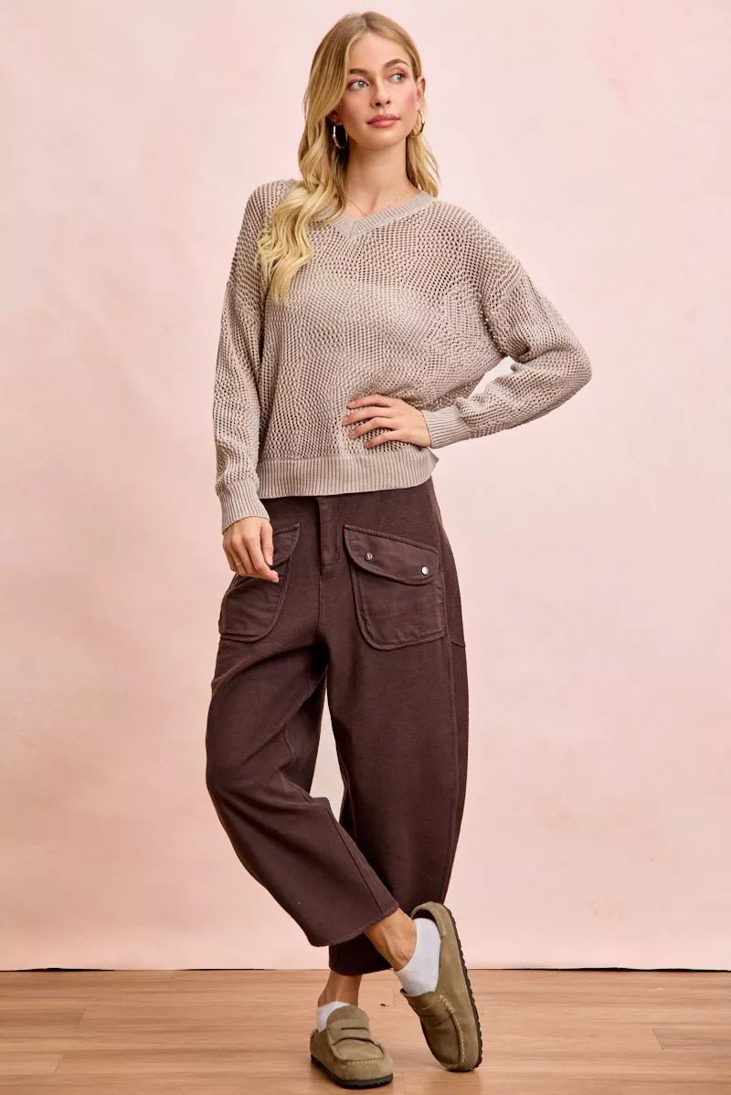 Washed Terry Lounge Pants - Brick + Boho