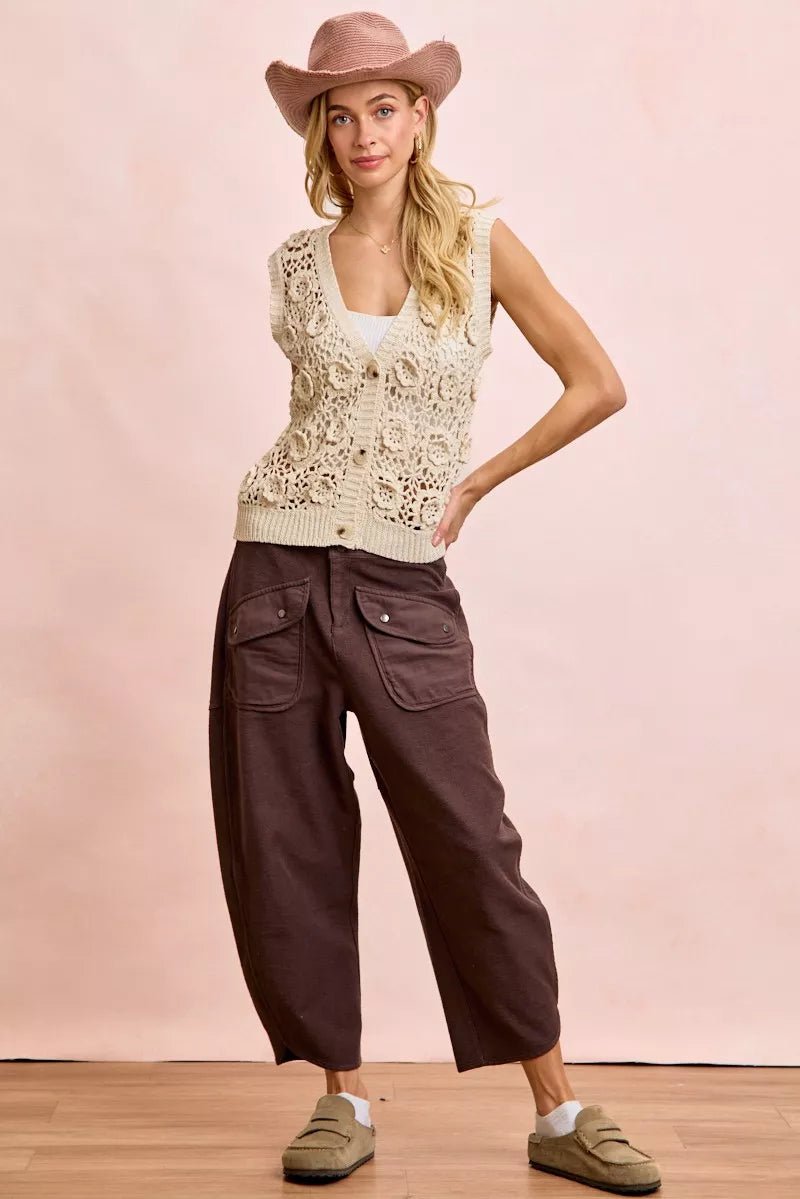 Washed Terry Lounge Pants - Brick + Boho